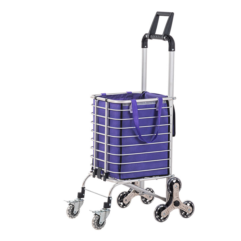 8 gulong Folding Aluminum Alloy Shopping Trolley Cart na may Bag